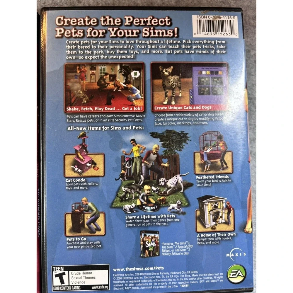 The Sims 2 Double Deluxe and Pets Expansion Pack PC Game Bundle EA Maxis 2008